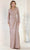 May Queen MQ1924 - V-Neck Glittered Formal Gown Mother of the Bride Dresses S / Rosegold