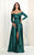 May Queen MQ1930 - Off-Shoulder Satin Evening Dress Evening Dresses 4 / Huntergreen