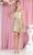 May Queen MQ1965 - V-Neck Glitter Cocktail Dress Cocktail Dresses 4 / Champagne/Gold