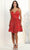 May Queen MQ1965 - V-Neck Glitter Cocktail Dress Cocktail Dresses 4 / Red