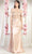 May Queen MQ1977 - Slit Satin Off Shoulder Dress Prom Dresses 4 / Champagne