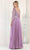 May Queen MQ1980 - Illusion Quarter Sleeve Formal Gown Formal Gown