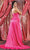 May Queen MQ1983 - Fitted Straight-Across Neck Evening Dress Evening Dresses 16 / Fuchsia