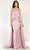 May Queen MQ1983 - Strapless Fitted Overlay Evening Dress Evening Dresses 4 / Mauve