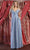 May Queen MQ1988 - Cold-Shoulder V-Neck Prom Dress Special Occasion Dress 4 / Dustyblue