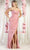 May Queen MQ1992 - Corset Satin Prom Dress with Slit Prom Dresses 2 / Dusty Rose