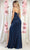 May Queen MQ1992 - Corset Satin Prom Dress with Slit Prom Dresses