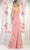 May Queen MQ1992 - Corset Satin Prom Dress with Slit Prom Dresses