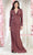 May Queen MQ1993 - Long Sleeve V-Neck Evening Dress Evening Dresses 6 / Mauve