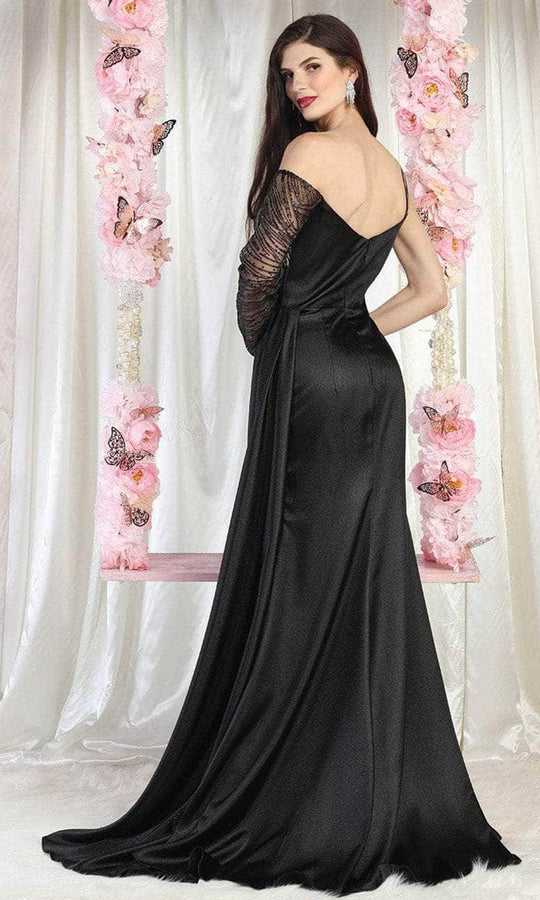 May Queen MQ2003 - Glitter Asymmetrical Prom Gown