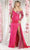 May Queen MQ2003 - Glitter Asymmetrical Prom Gown Prom Dresses 4 / Fuchsia