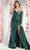 May Queen MQ2003 - Glitter Asymmetrical Prom Gown Prom Dresses 4 / Hunter Green