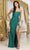 May Queen MQ2026 - Glitter Sheath Prom Dress with Slit Prom Dresses 2 / Hunter Green