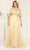 May Queen MQ2033 - Puff Sleeve A-Line Evening Dress Evening Dresses 4 / Gold