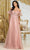 May Queen MQ2033 - Puff Sleeve A-Line Evening Dress Evening Dresses 4 / Rose Gold