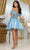 May Queen MQ2040 - Puff Sleeve Off Shoulder Short Dress Cocktail Dresses