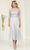 May Queen MQ2057 - Illusion Scoop Tea Length Prom Dress Mother of the Bride Dresses M / Silver