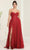 May Queen MQ2064 - Cowl Sweetheart Glitter Prom Gown Prom Dresses 4 / Burgundy