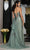 May Queen MQ2072 - Sweetheart Illusion Draped Prom Gown Evening Dresses