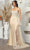 May Queen MQ2072 - Sweetheart Illusion Draped Prom Gown Evening Dresses 4 / Champagne