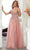 May Queen MQ2079 - Sweetheart Embroidered Corset Prom Gown Evening Dresses 4 / Rose Gold