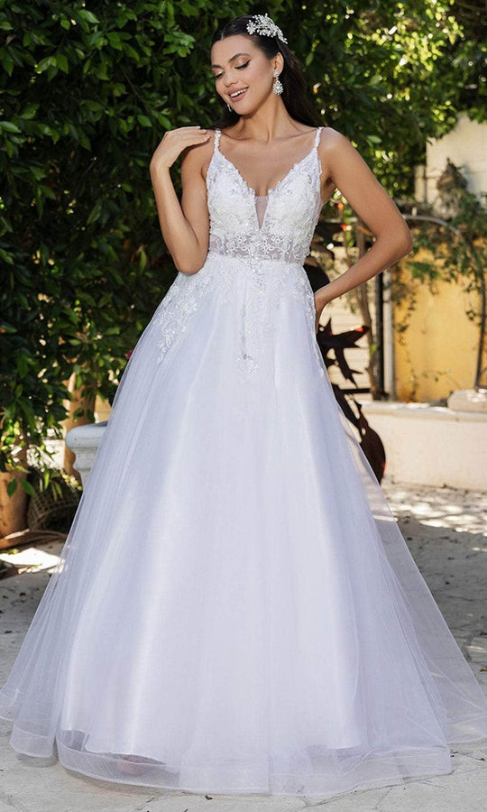 May Queen MQ2135 - Floral A-Line Evening Dress
