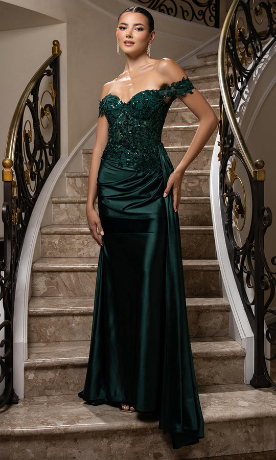 May Queen MQ2177 - Sweetheart Neck Beaded Applique Gown