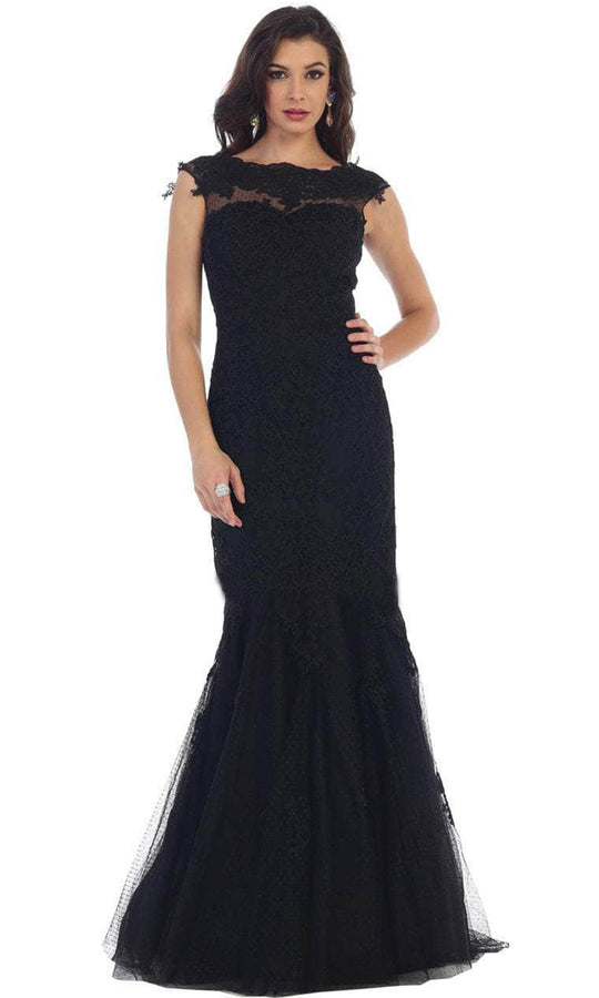 May Queen RQ7236 - Cap Sleeve Mermaid Long Dress