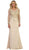May Queen RQ7594 - Illusion Long Sleeve Formal Gown Mother of the Bride Dresses L / Blush