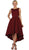 May Queen RQ7604 - Sleeveless High Low Cocktail Dress Graduation Dresses 4 / Burgundy