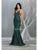 May Queen RQ7845 - Plunging V-Neck Glitter Evening Dress Evening Dresses 6 / Gold