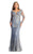 May Queen RQ7937 - Illusion Neck Sheath Dress Evening Dresses S / Dustyblue
