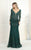 May Queen RQ7937 - Illusion Neck Sheath Dress Evening Dresses S / Huntergreen