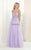 May Queen RQ7957 - Multicolor Beaded Illusion Gown Evening Dresses 4 / Lilac