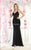 May Queen RQ7991 - Beaded V-Neck Evening Dress Evening Dresses 2 / Black