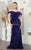 May Queen RQ7992 - Feathered Off Shoulder Prom Gown Prom Dresses 4 / Royalblue