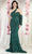 May Queen RQ7997 - Asymmetrical Embellished Gown Evening Dresses 4 / Huntergreen