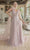 May Queen RQ7998 - Long Cape A-Line Evening Gown Evening Dresses 4 / Rosegold
