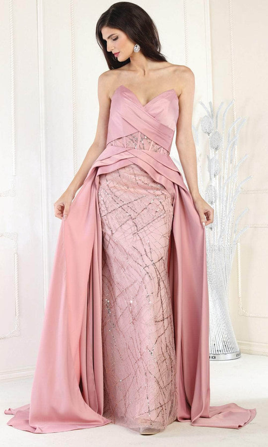 May Queen RQ8001 - Strapless V Sweetheart Long Gown