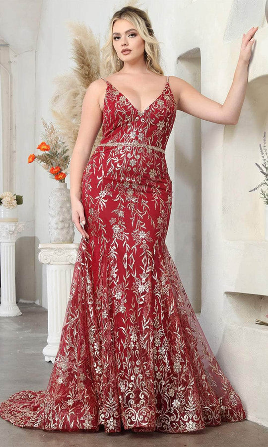 May Queen RQ8017 - Metallic Mermaid Prom Dress