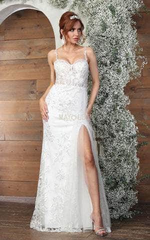 May Queen RQ8018 - Embellished Sweetheart Bridal Gown Bridesmaid Dresses 4 / Ivory