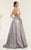 May Queen RQ8035 - Embellished Plunging V-Neck Prom Gown Evening Dresses