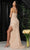 May Queen RQ8052 - Asymmetric Strap Beaded Evening Gown Evening Dresses