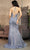 May Queen RQ8054 - Embroidered Plunged V-Neck Prom Gown Evening Dresses