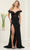 May Queen RQ8065 - Ruffled Neck Sequin Prom Gown Evening Dresses