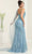 May Queen RQ8066 - Illusion Cape Beaded Prom Gown Prom Dresses