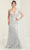 May Queen RQ8066 - Illusion Cape Beaded Prom Gown Prom Dresses 4 / Silver