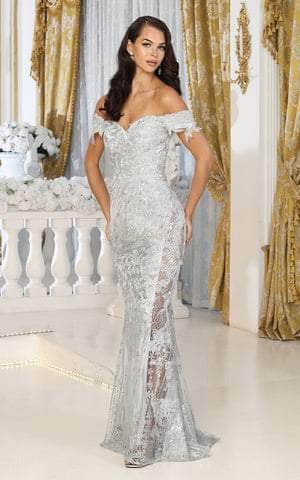 May Queen RQ8074 - Sweetheart Beaded Formal Gown Prom Dresses 4 / Silver