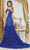 May Queen RQ8093 - Off Shoulder Feather Skirt Prom Gown Prom Dresses