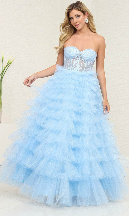 May Queen RQ8124 - Applique Sweetheart Prom Dress